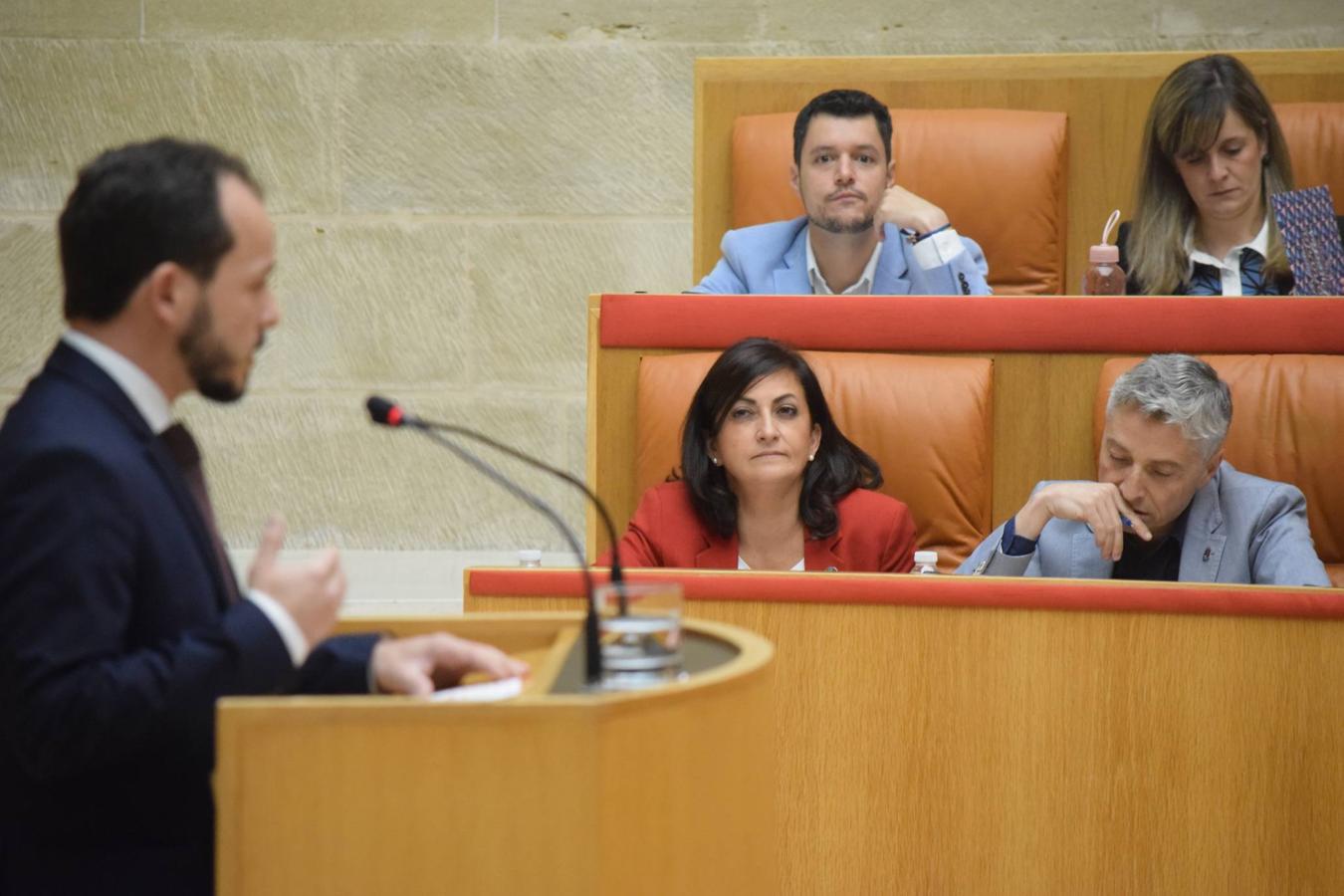 Sesión plenaria en el Parlamento de La Rioja. 