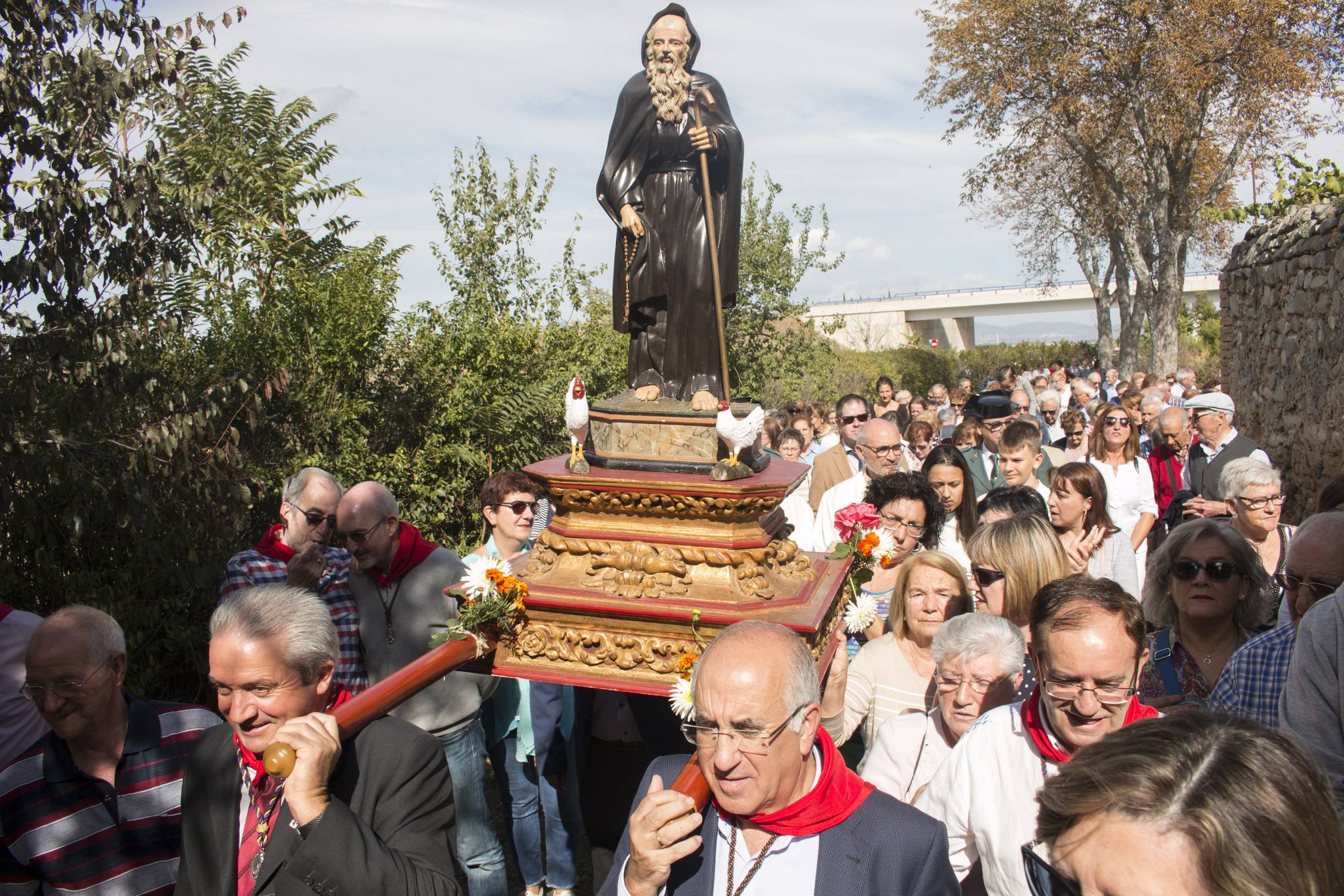 Los calceatenses han recordado hoy el milagro del peregrino ahorcado y del gallo y la gallina.