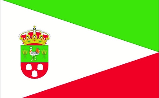 Revellinos. La bandera y el escudo de este municipio zamorano de 283 vecinos incluye una avutarda (el ave que representa la fauna local), acompañada por dos grupos de tres espigas de oro (por las extensas plantaciones de cereales de Tierra de Campos, donde está enclavado el pueblo) y tres panes de sal, que aluden a la producción de este condimento, del que hay evidencias desde la Edad de Hierro.