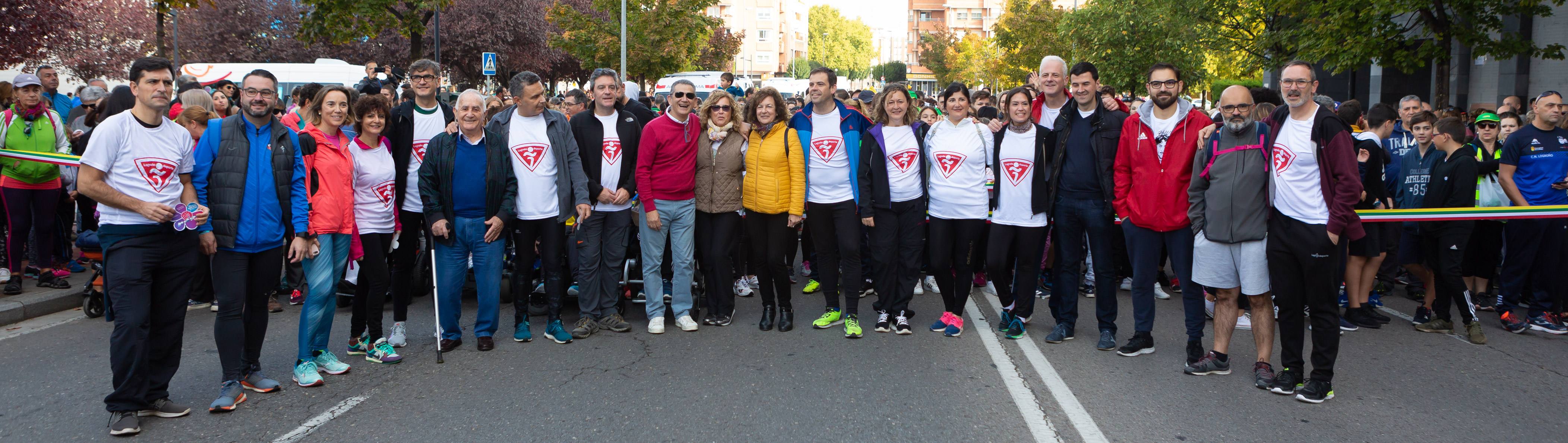 Los marchosos tienen que completar un recorrido llano de 19 kilómetros, desde la capital riojana hacia Villamediana de Iregua, Alberite y Lardero