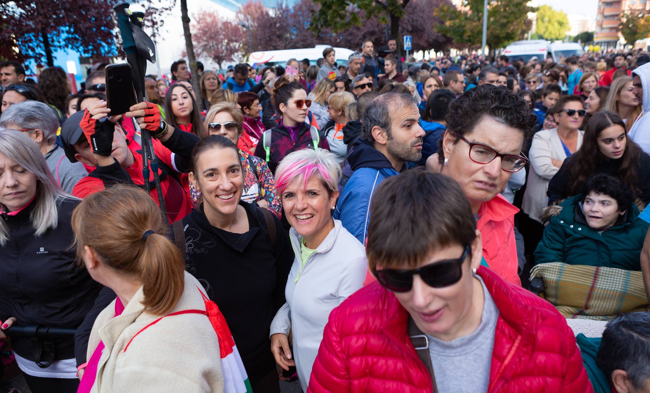 Los marchosos tienen que completar un recorrido llano de 19 kilómetros, desde la capital riojana hacia Villamediana de Iregua, Alberite y Lardero