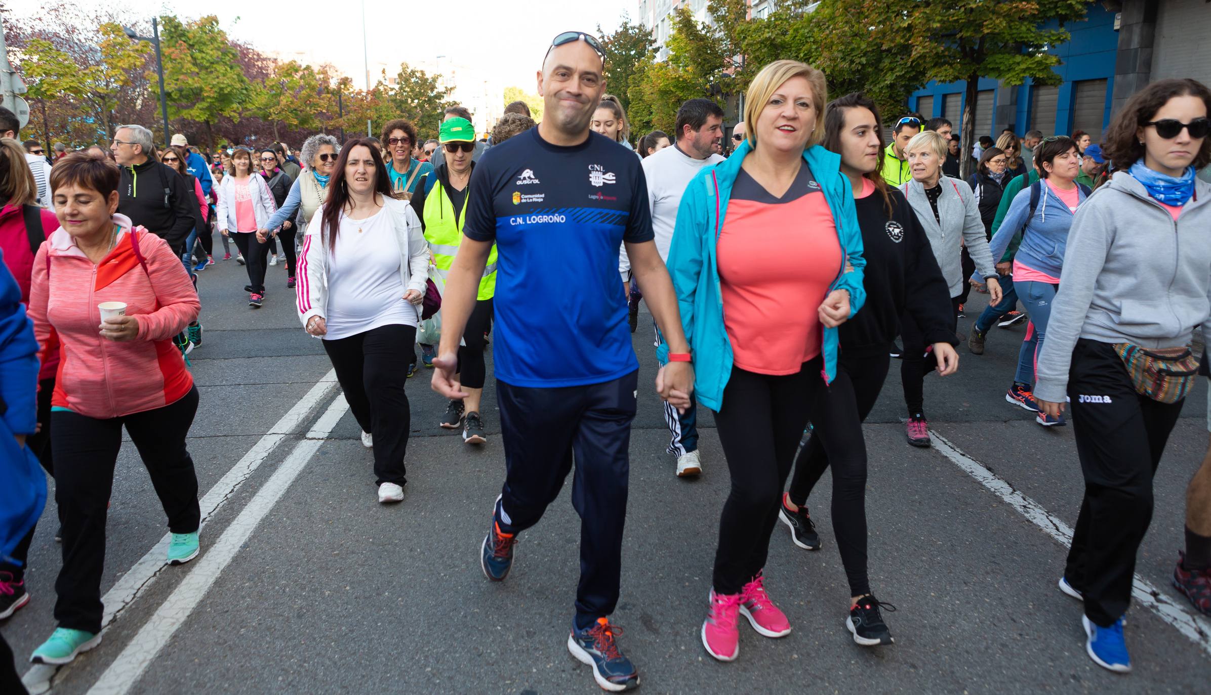 Los marchosos tienen que completar un recorrido llano de 19 kilómetros, desde la capital riojana hacia Villamediana de Iregua, Alberite y Lardero