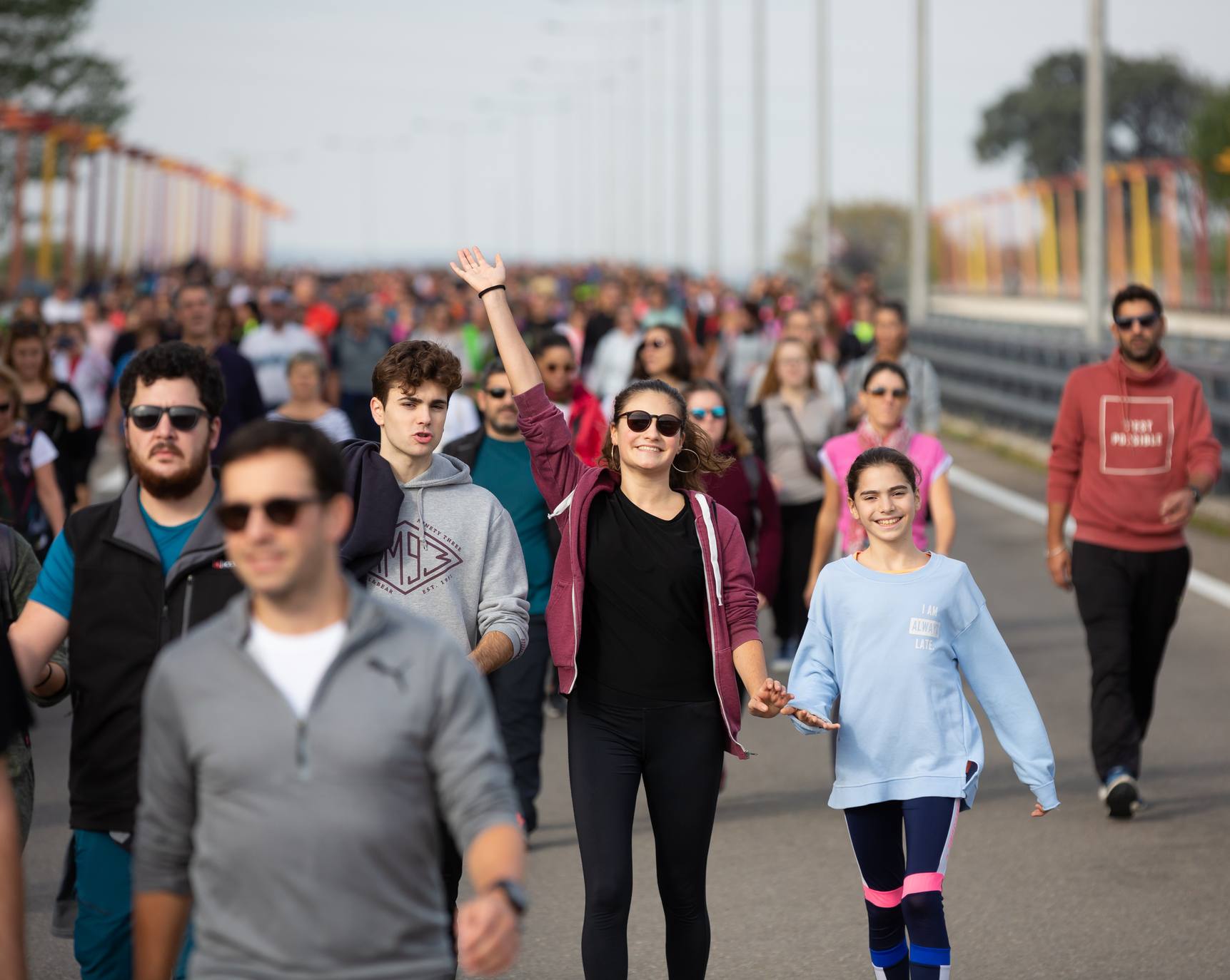 Los marchosos tienen que completar un recorrido llano de 19 kilómetros, desde la capital riojana hacia Villamediana de Iregua, Alberite y Lardero