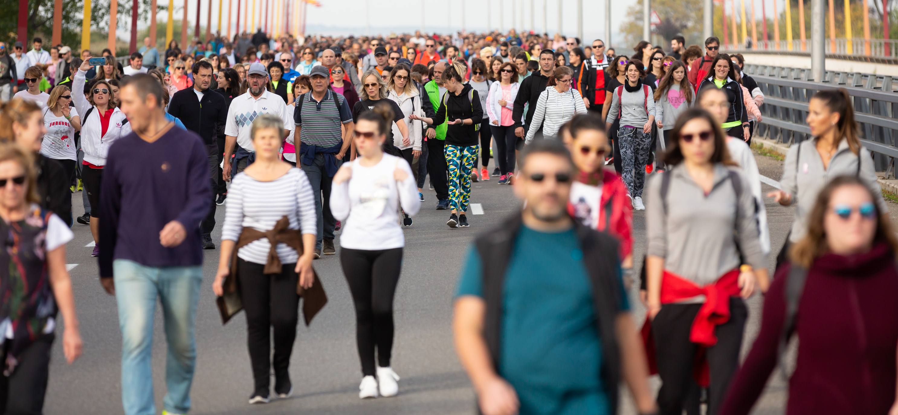 Los marchosos tienen que completar un recorrido llano de 19 kilómetros, desde la capital riojana hacia Villamediana de Iregua, Alberite y Lardero