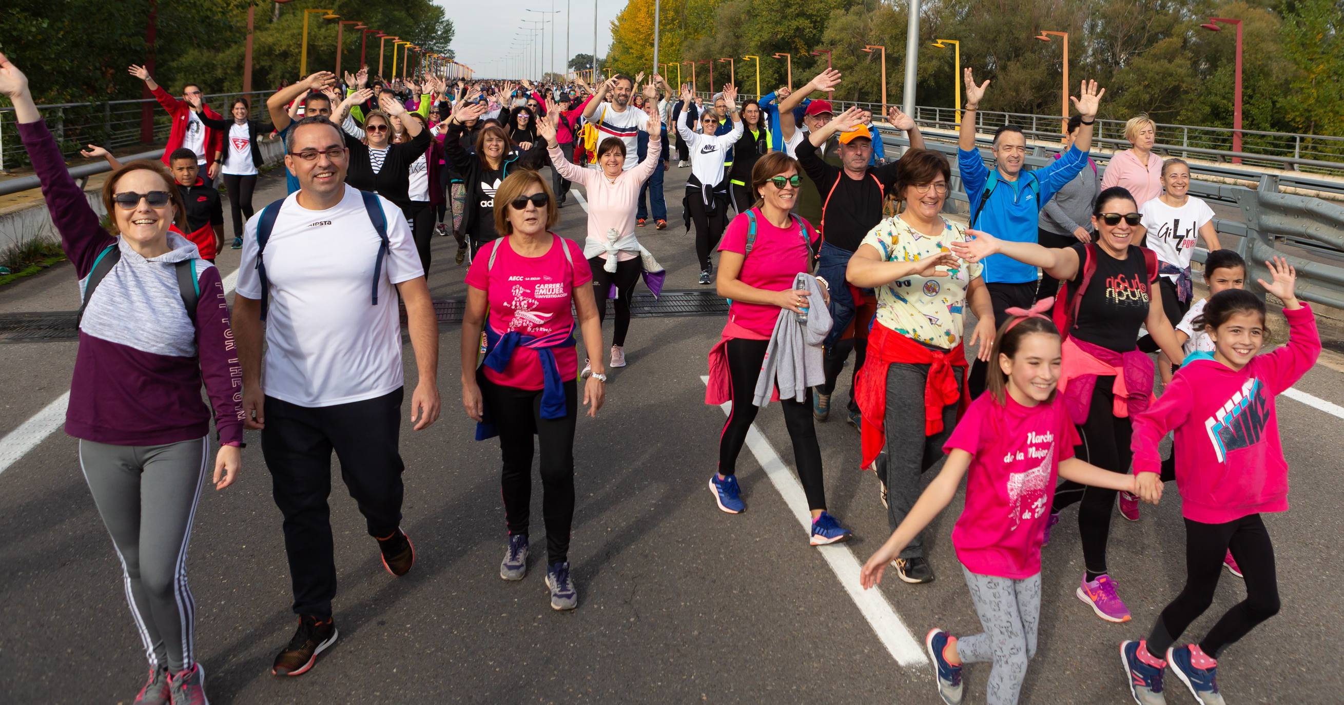 Los marchosos tienen que completar un recorrido llano de 19 kilómetros, desde la capital riojana hacia Villamediana de Iregua, Alberite y Lardero