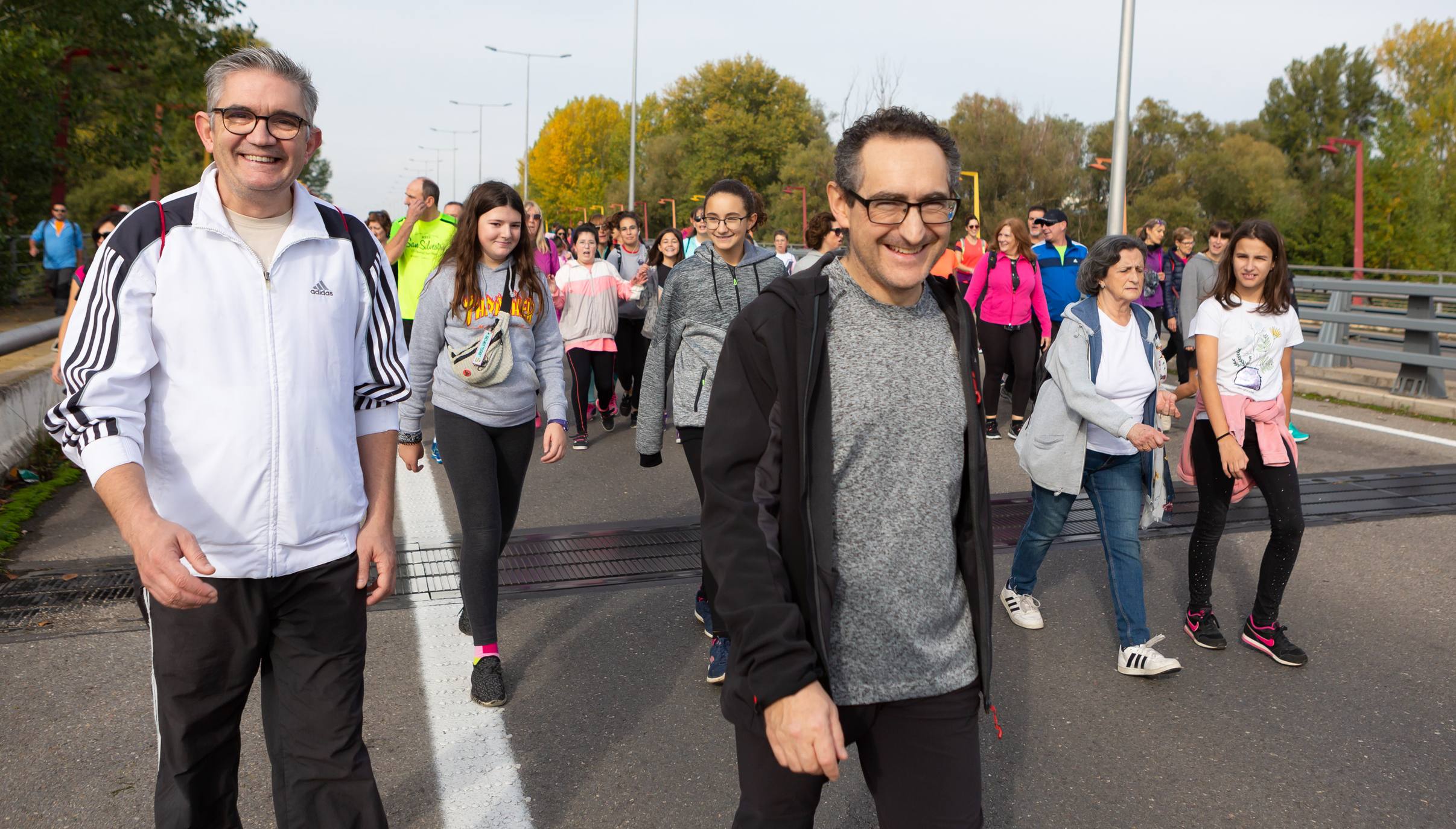 Los marchosos tienen que completar un recorrido llano de 19 kilómetros, desde la capital riojana hacia Villamediana de Iregua, Alberite y Lardero