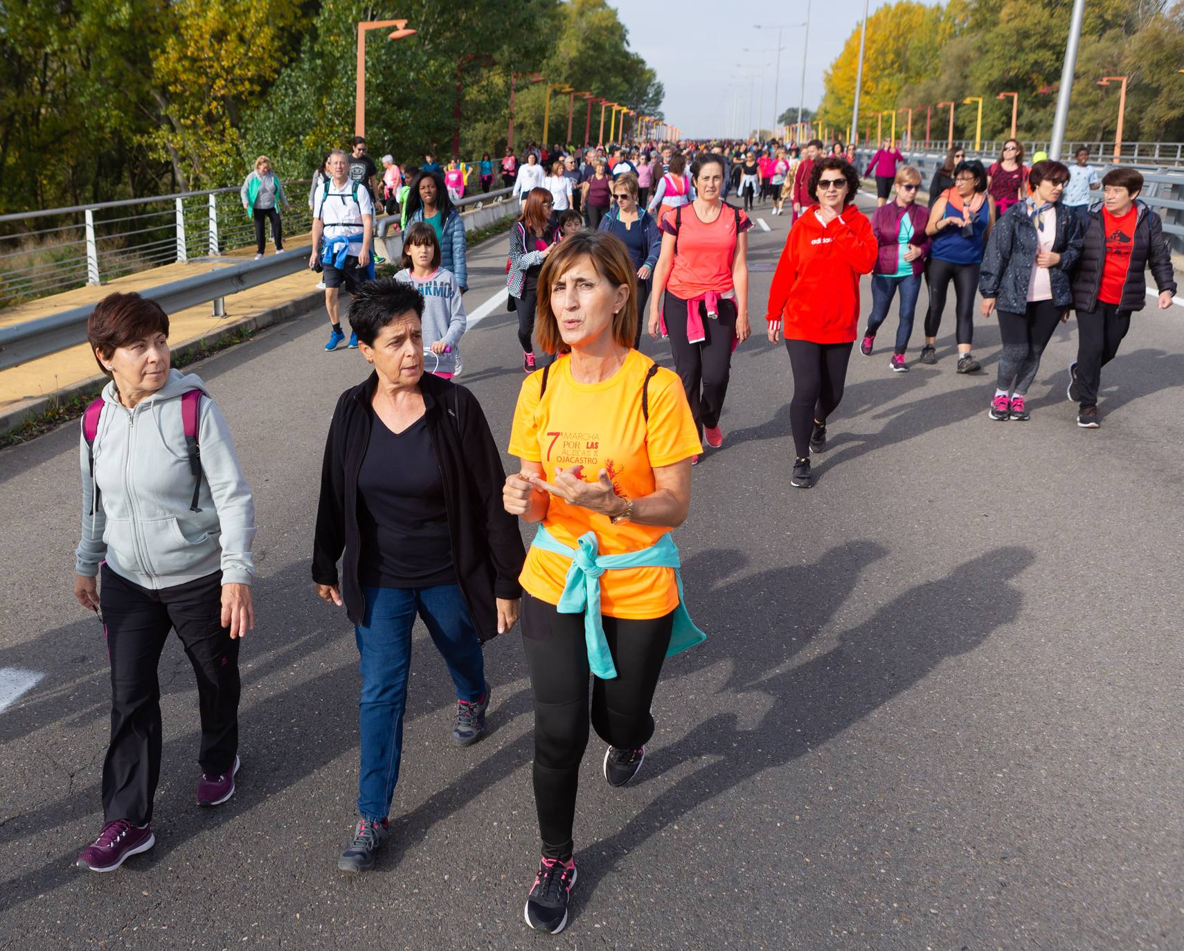 Los marchosos tienen que completar un recorrido llano de 19 kilómetros, desde la capital riojana hacia Villamediana de Iregua, Alberite y Lardero