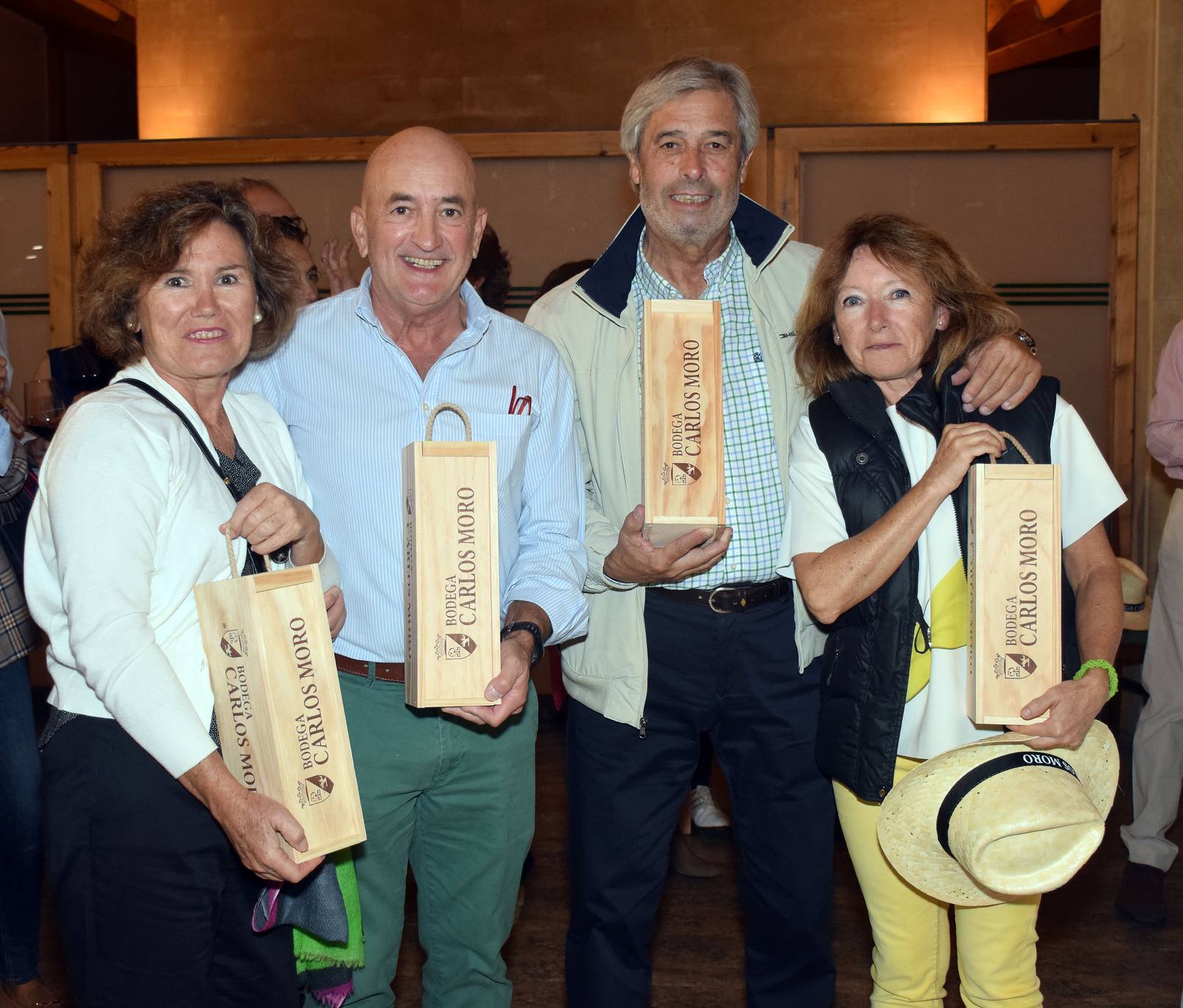 Los jugadores disfrutaron de la cata de dos vinos de Bodegas Carlos Moro antes de la entrega de premios.