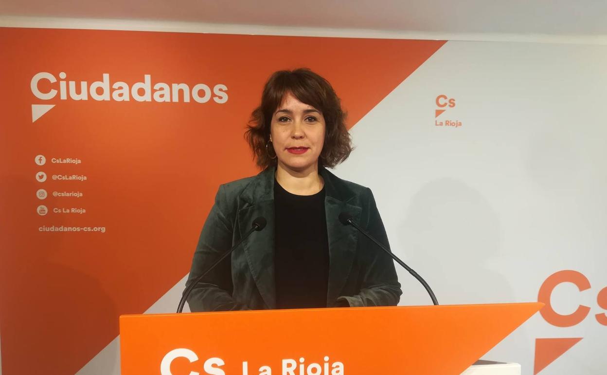 María Luisa Alonso, en la rueda de prensa de Ciudadanos de este martes 