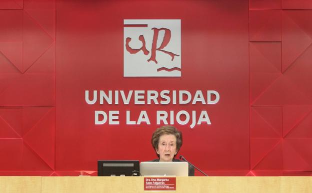 Margarita Salas, en la UR.