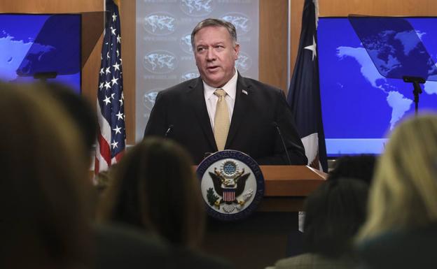 El secretario de Estado, Mike Pompeo, da aconocer la posición estadounidense sobre las colonias israelíes.