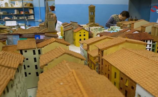 Así avanza la maqueta de Logroño en miniatura de la Asociación de Belenistas