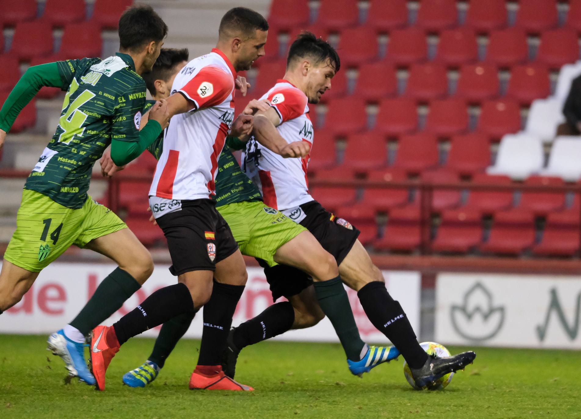 Los blanquirrojos se han impuesto en Las Gaunas con los goles de Olaetxea y Javi Álamo. 