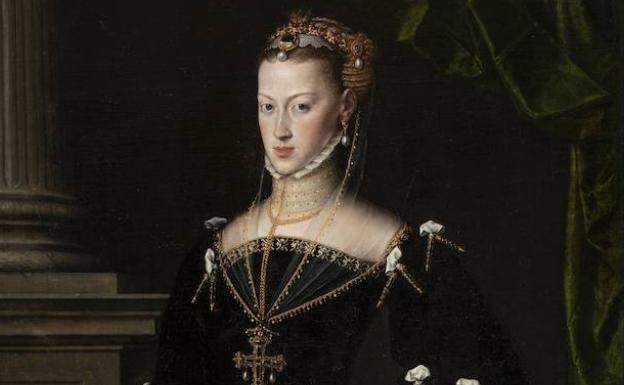 La emperatriz María de Austria, hija de Carlos V, retratada por Antonio Moro en 1521 