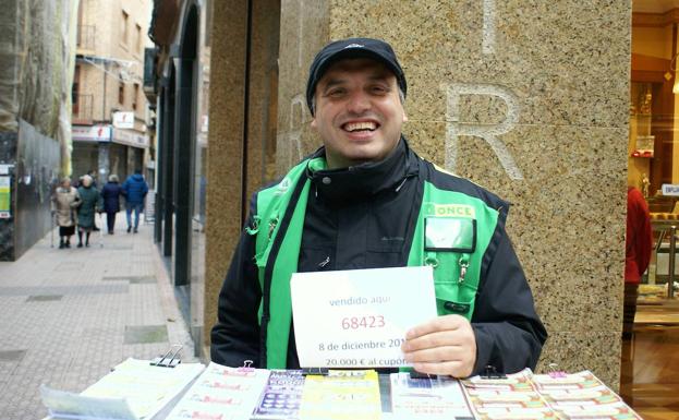 Jesús Sáez, vendedor oficial de la Once en Nájera