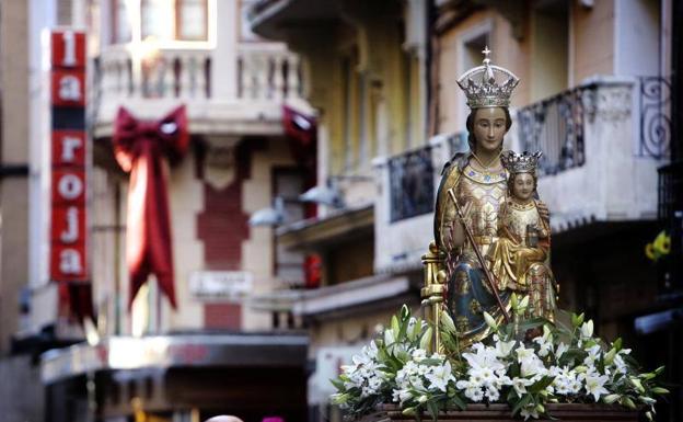 Procesión de la Virgen de la Esperanza, en una imagen de archivo.