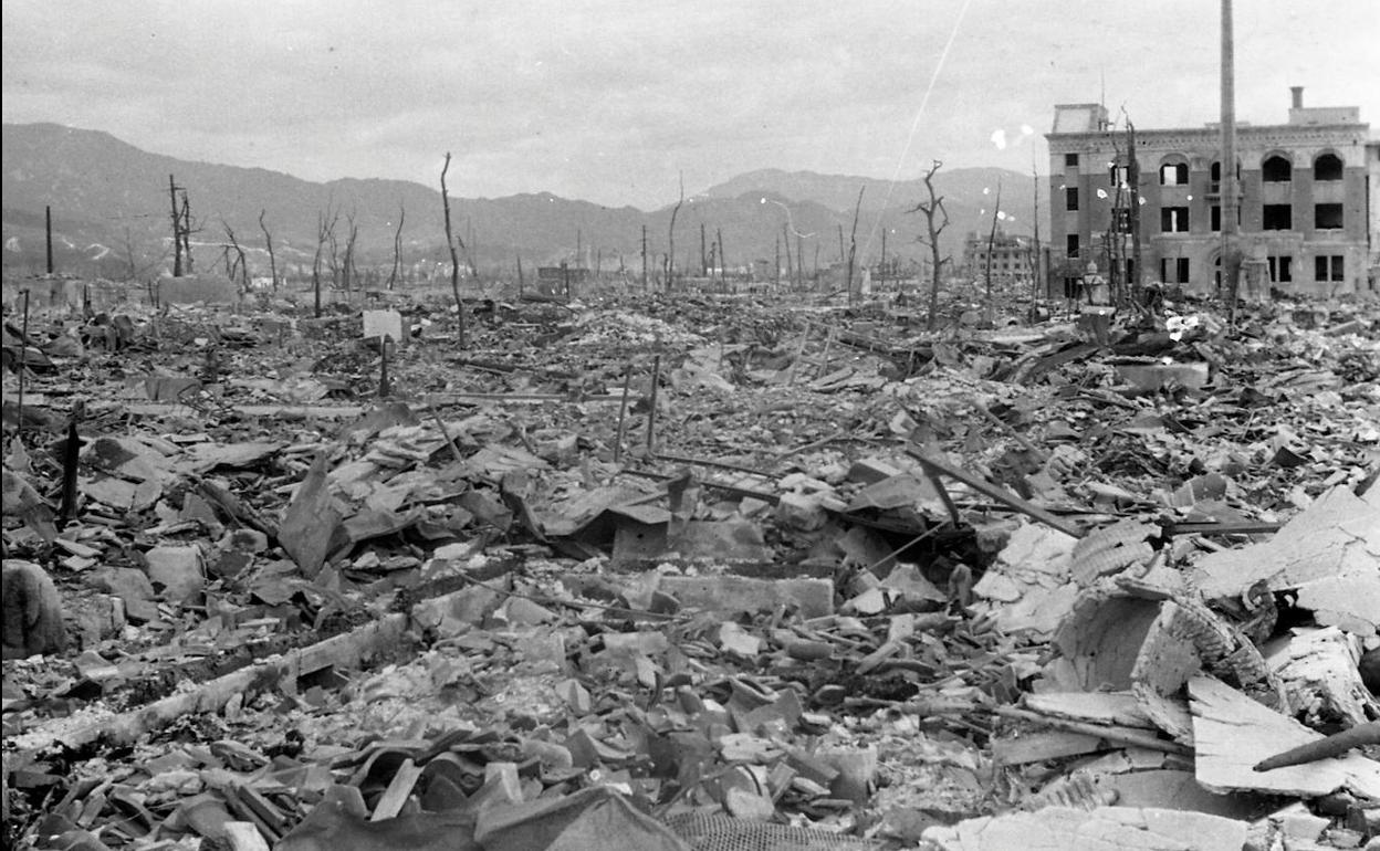 Imagen de Hiroshima después de la explosión.