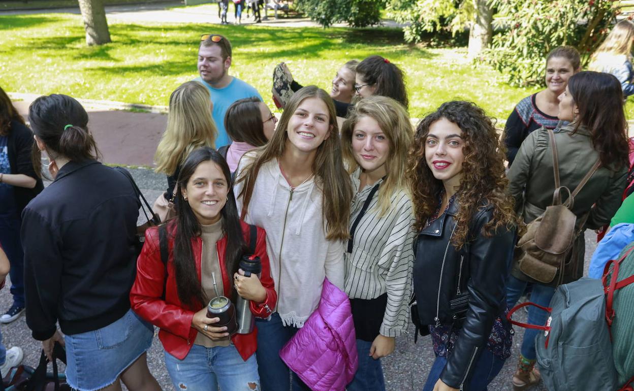 Estudiantes universitarios de Erasmus. 