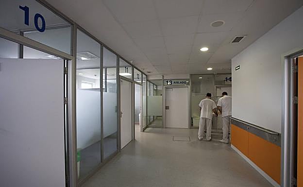 Zona habiltiada, junto a Consultas Externas, para atender los ingresos por gripe.