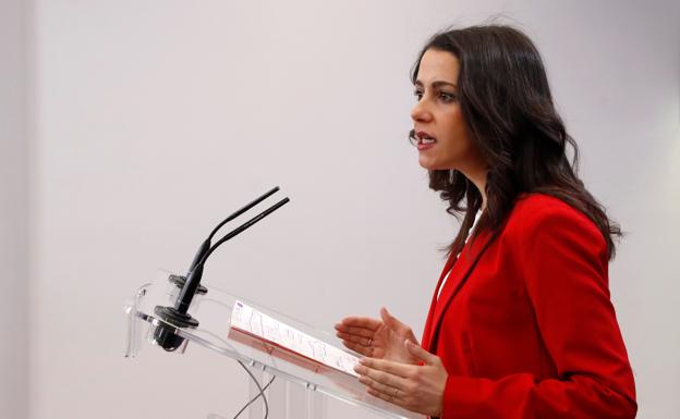 lnés Arrimadas, durante su comparecencia hoy en el Congreso. 