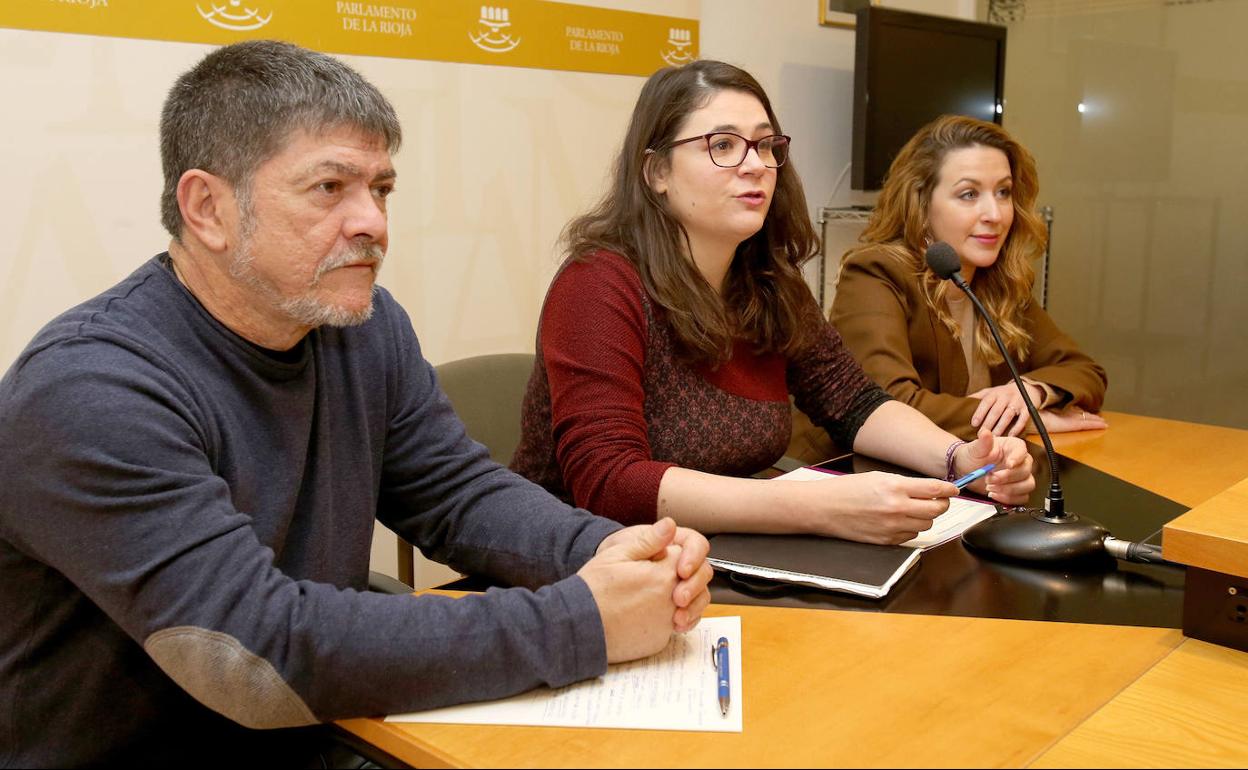 Representantes de Podemos-Equo de La Rioja en el Parlamento regional 