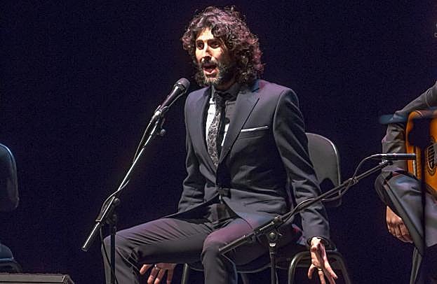 El cantaor onubense Arcángel, en su última actuación en Logroño en el 2014. 