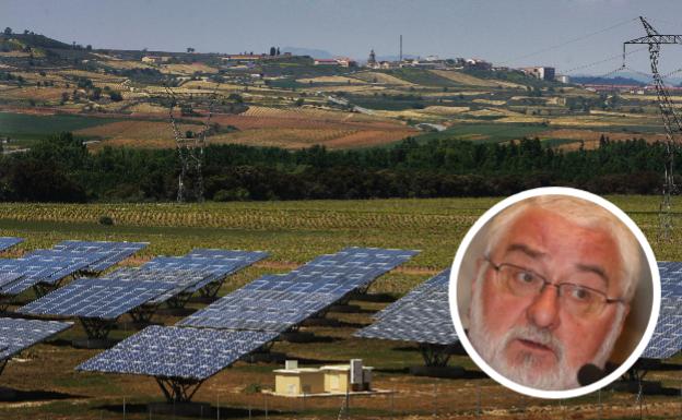 Huerto solar en Torremontalbo que fueron objeto de la investigación en el caso Muñoz. En la imagen pequeña, el exconsejero Muñoz. 