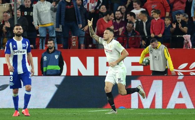 Ocampos le evita otro disgusto al Sevilla