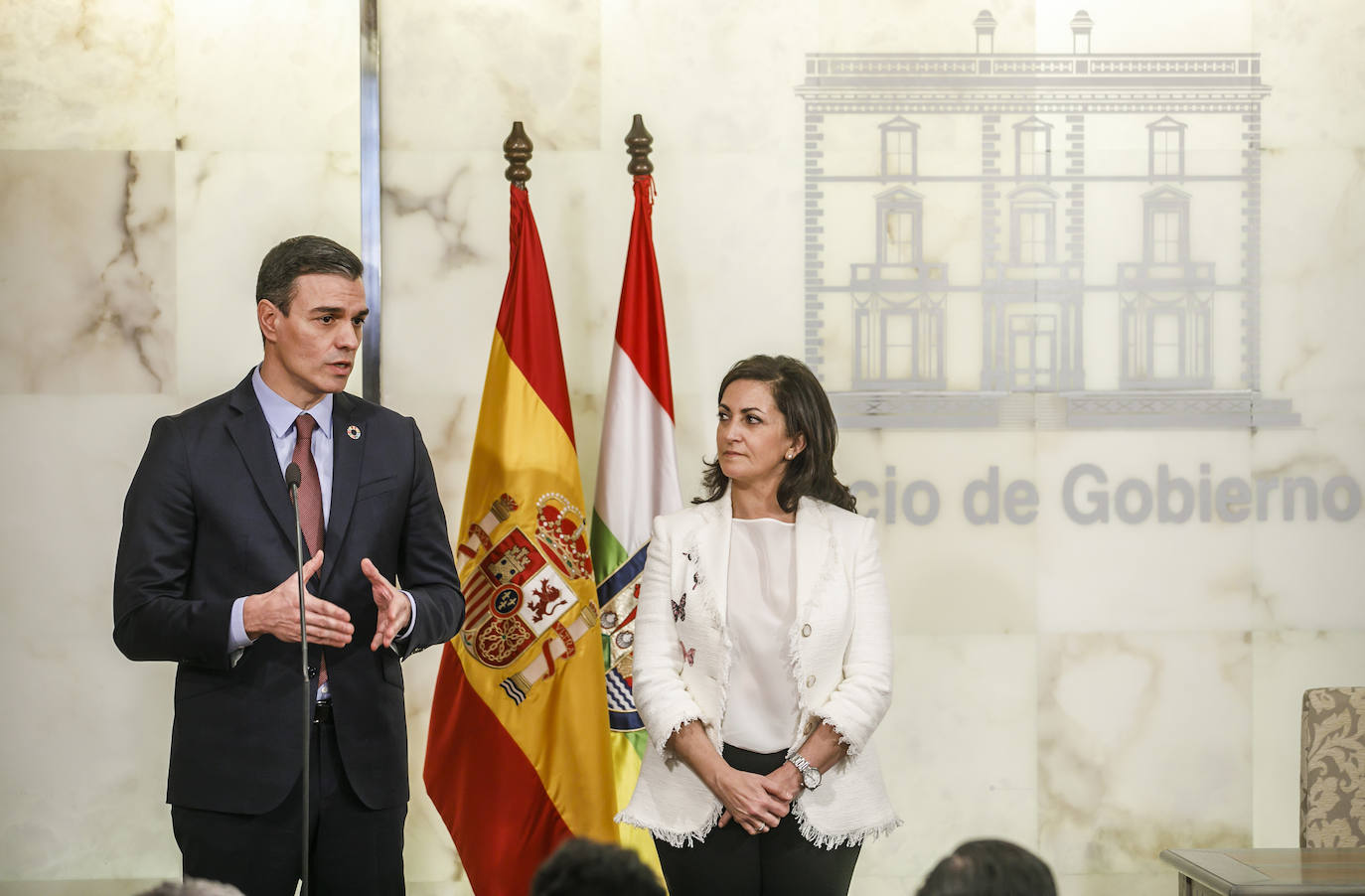 Fotos: Así ha sido el encuentro entre Andreu y Sánchez en La Rioja