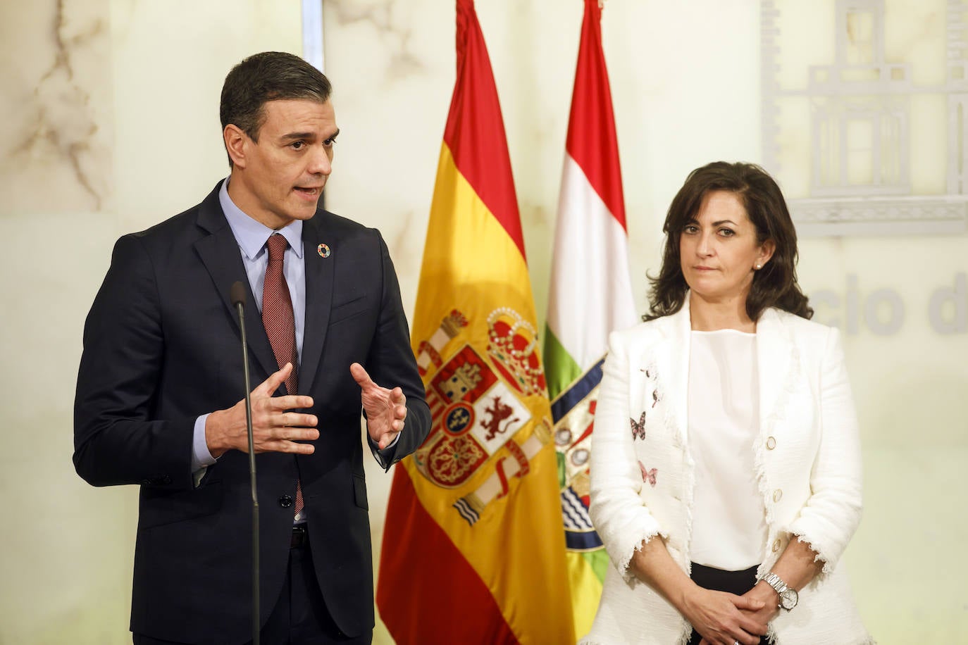 Fotos: Así ha sido el encuentro entre Andreu y Sánchez en La Rioja