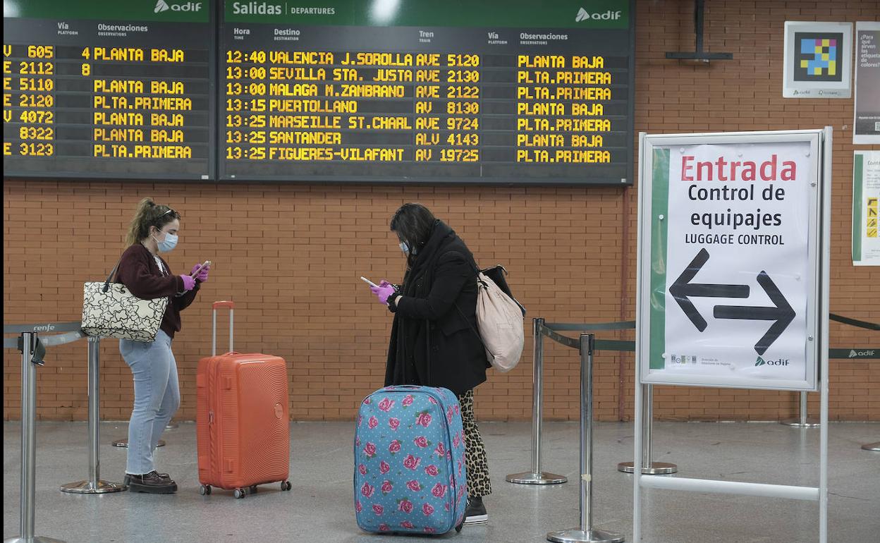 Imagen de la Estación de Atocha, en Madrid, esta mañana. 