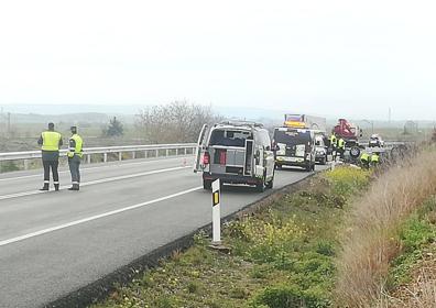 Imagen secundaria 1 - Fallece un alfareño de 74 años en un accidente en la N-232 cerca de Rincón