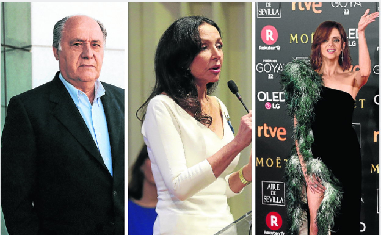 Amancio Ortega / Esther Koplowitz / Macarena Gómez. 