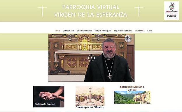 Salve. El obispo presenta la parroquia a los visitantes.