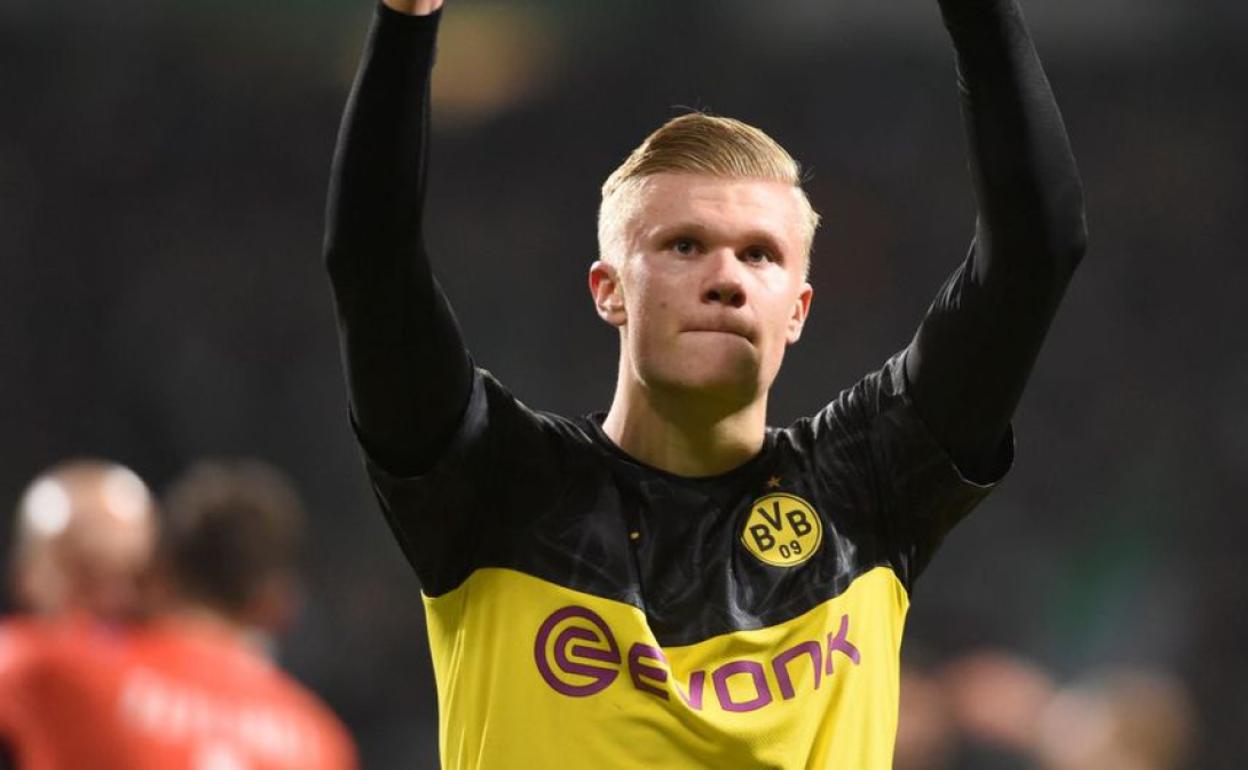 Erling Haaland, delantero noruego del Borussia Dortmund. 