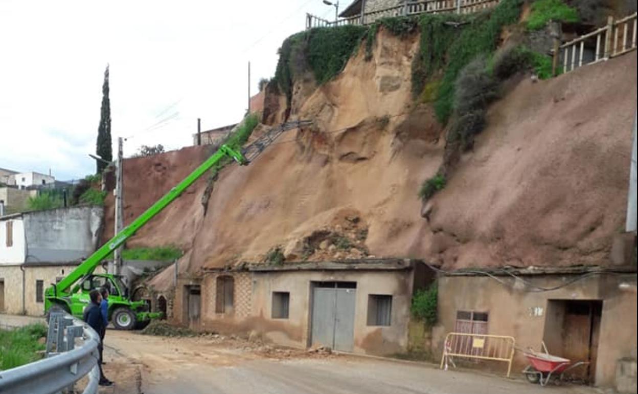 Desprendimiento en el Barrio Bodegas de Quel