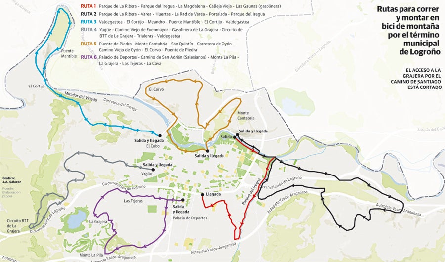 Los deportistas buscan la libertad en el mapa de su municipio