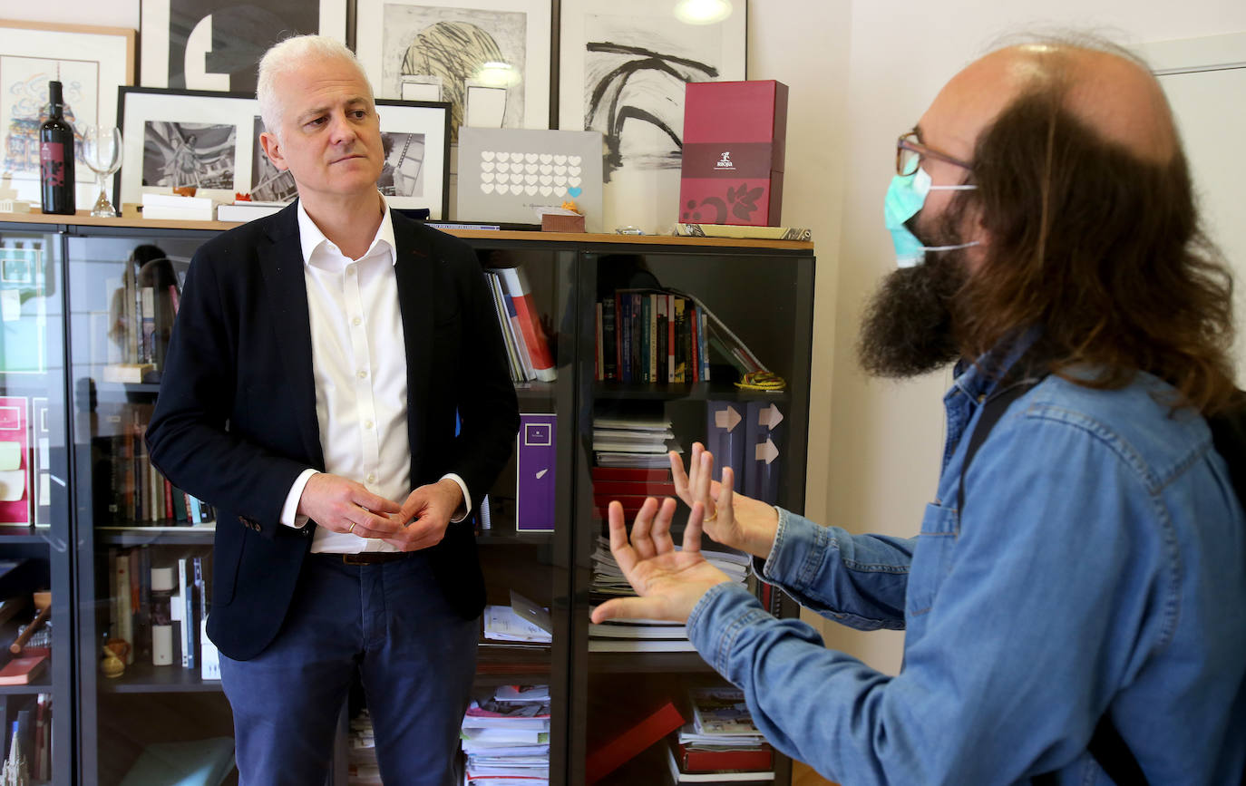 Pablo Hermoso de Mendoza, durante la conversación con el periodista