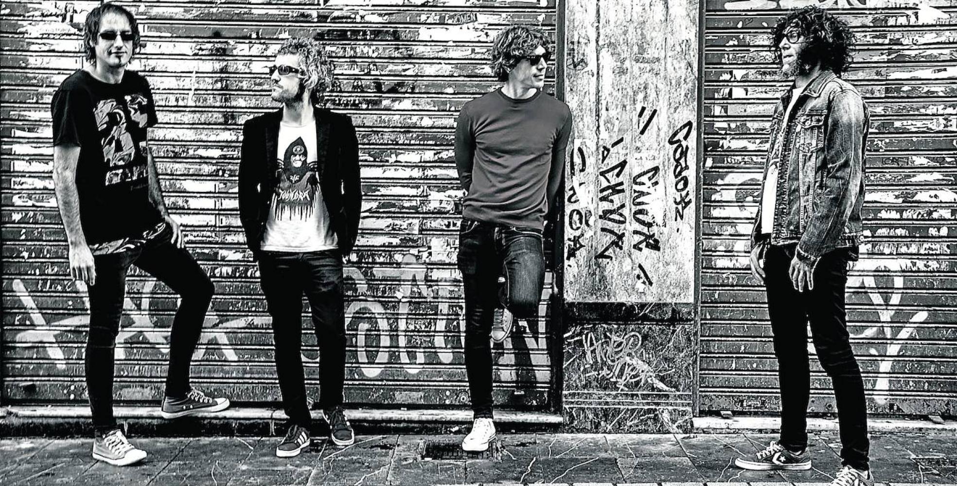 Los componentes de Messura, David Burgui (guitarra), Germán Ruiz-Alejos (bajo), Joselu Arriezu (batería) y Diego M. Continente (voz y guitarra).