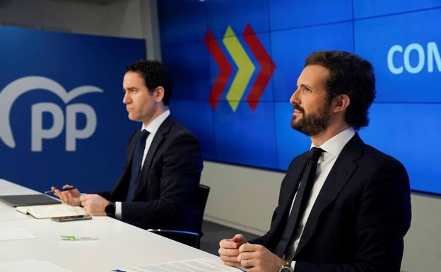 Teodoro García Egea y Pablo Casado. 