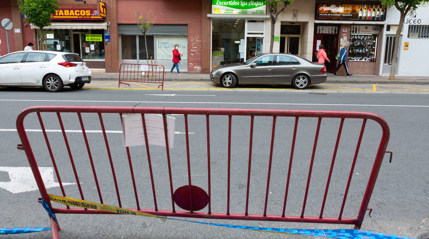 La ciudad de Logroño amplía sus aceras para desplazarse de forma segura durante la crisis pero con visos de permanencia