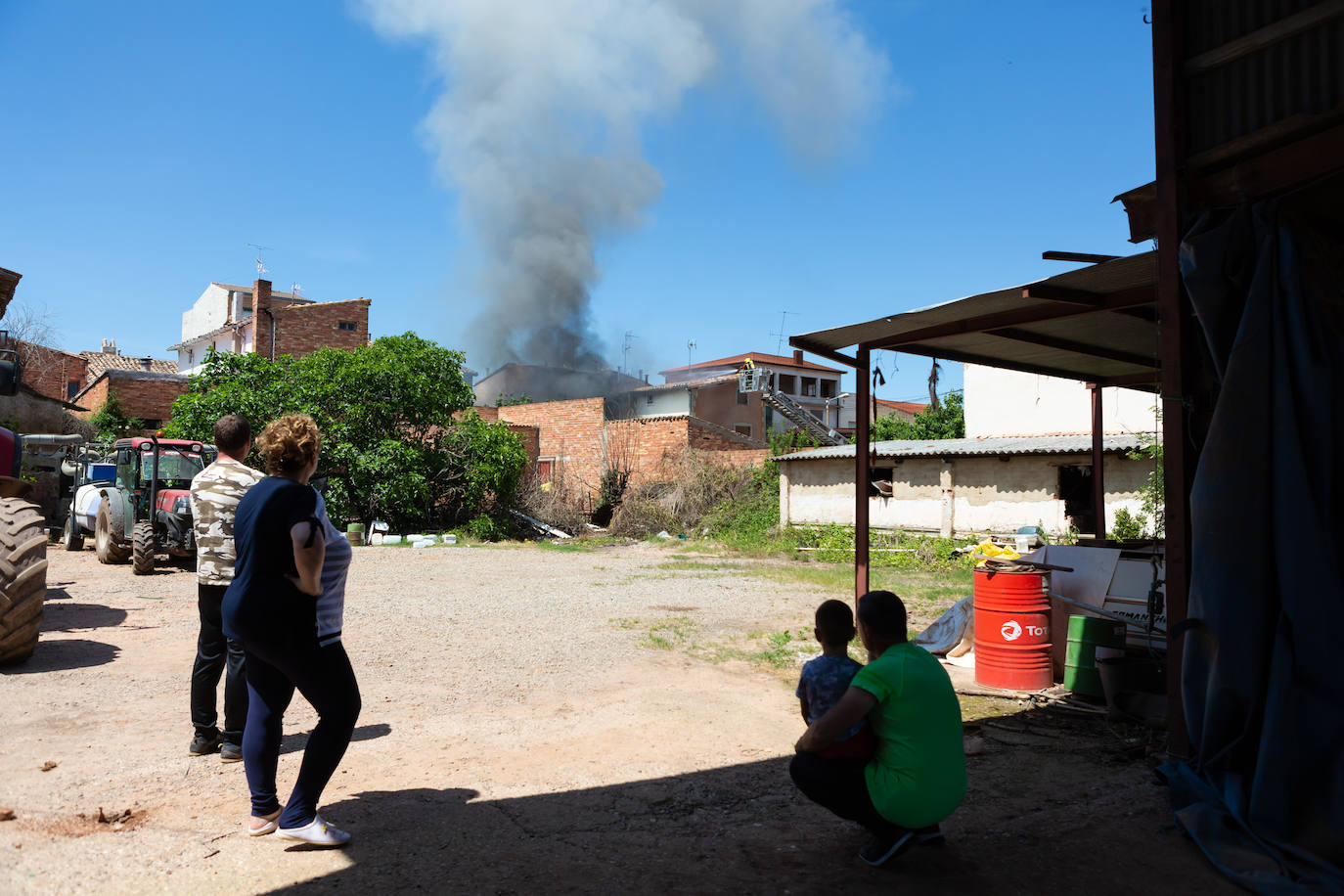 Incendio en una casa en Uruñela