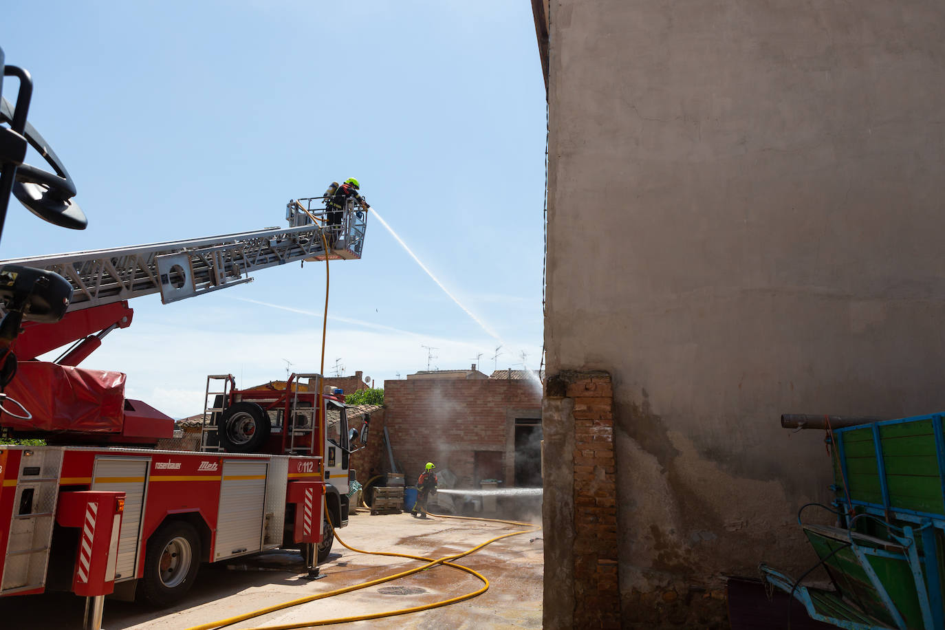 Incendio en una casa en Uruñela