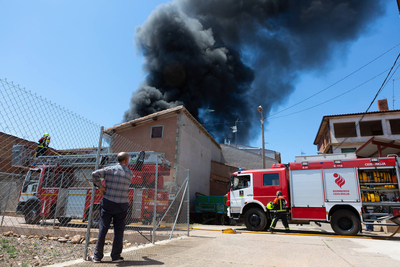 Incendio en una casa en Uruñela