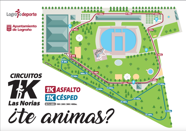 Las Norias estrena circuitos para correr por asfalto y por césped