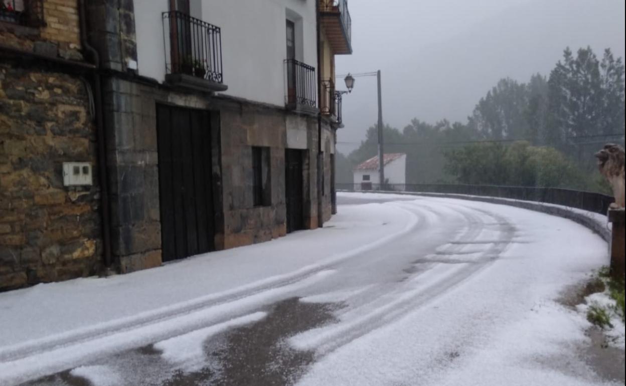 Impresionante granizada en San Román