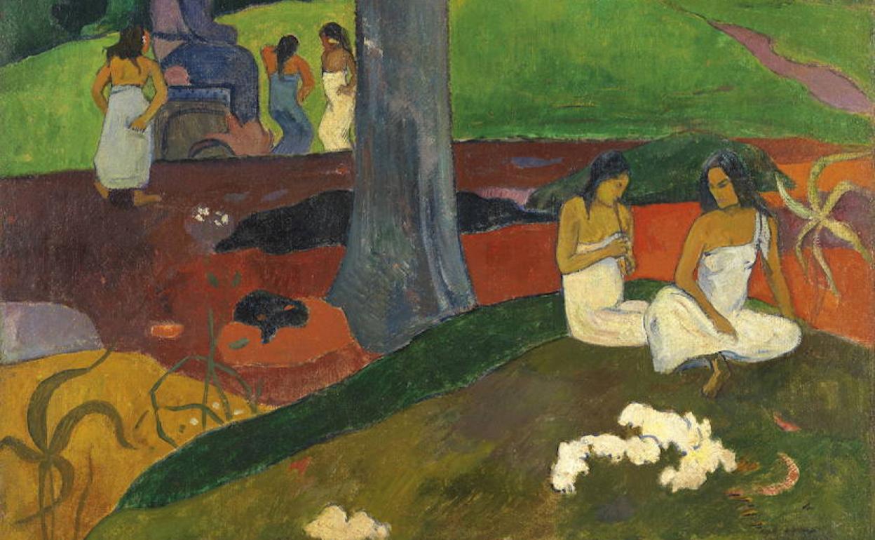 Vista de 'Mata Mua' (Érase una vez), pintado por Paul Gauguin en 1892 y joya del Tyssen. 