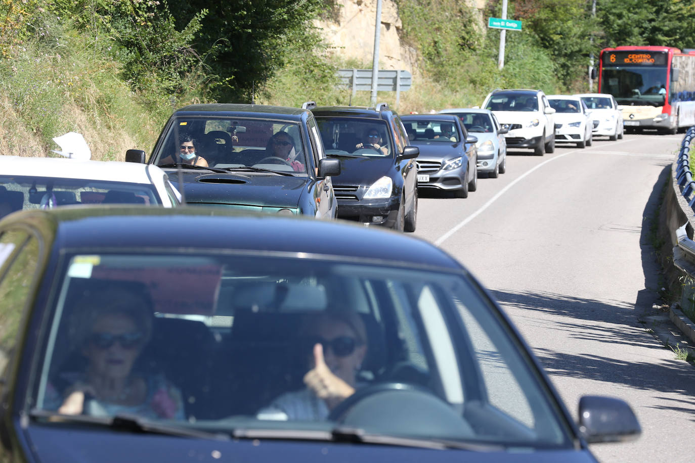 Este sábado se ha llevado a cabo una marcha en coche desde el enclave logroñés hasta Las Norias