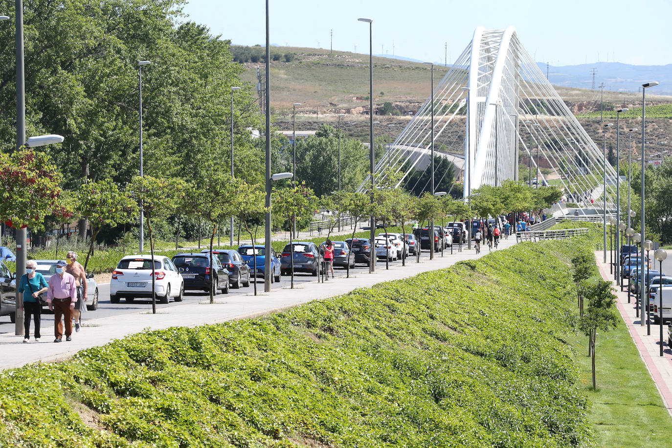 Este sábado se ha llevado a cabo una marcha en coche desde el enclave logroñés hasta Las Norias