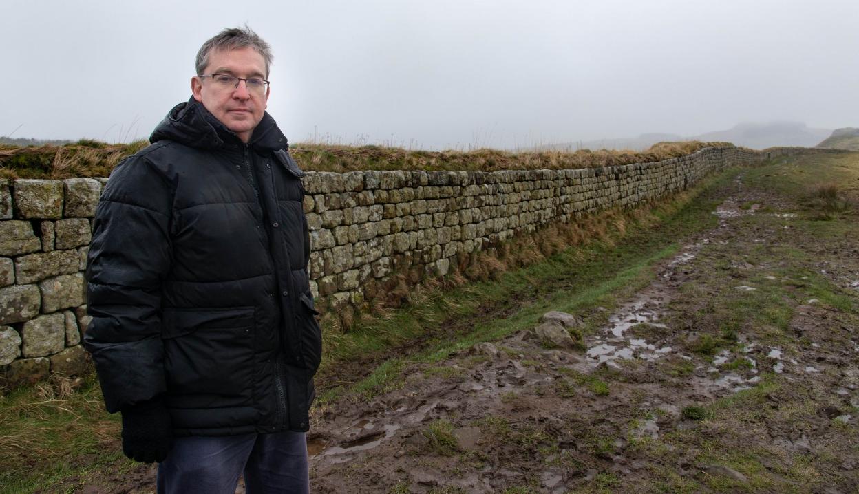 Posteguillo en las ruinas de Britania, el pasado 3 de marzo. 